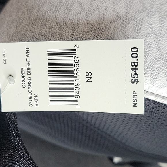 NWT MICHAEL KORS Cooper‎ Large Bright White  Signature Backpack - Picture 10 of 10